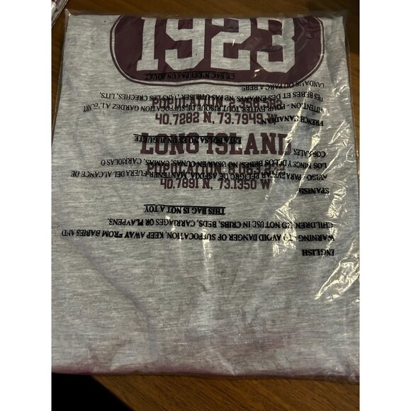 NEW Women's Queens NY Oversized Short Sleeve Graphic T-Shirt - Light Gray S - Picture 2 of 4